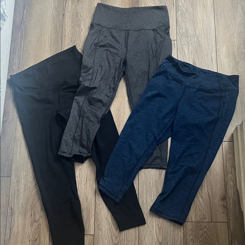 Old Navy Women's Ankle Leggings - Black, Gray, and Blue
